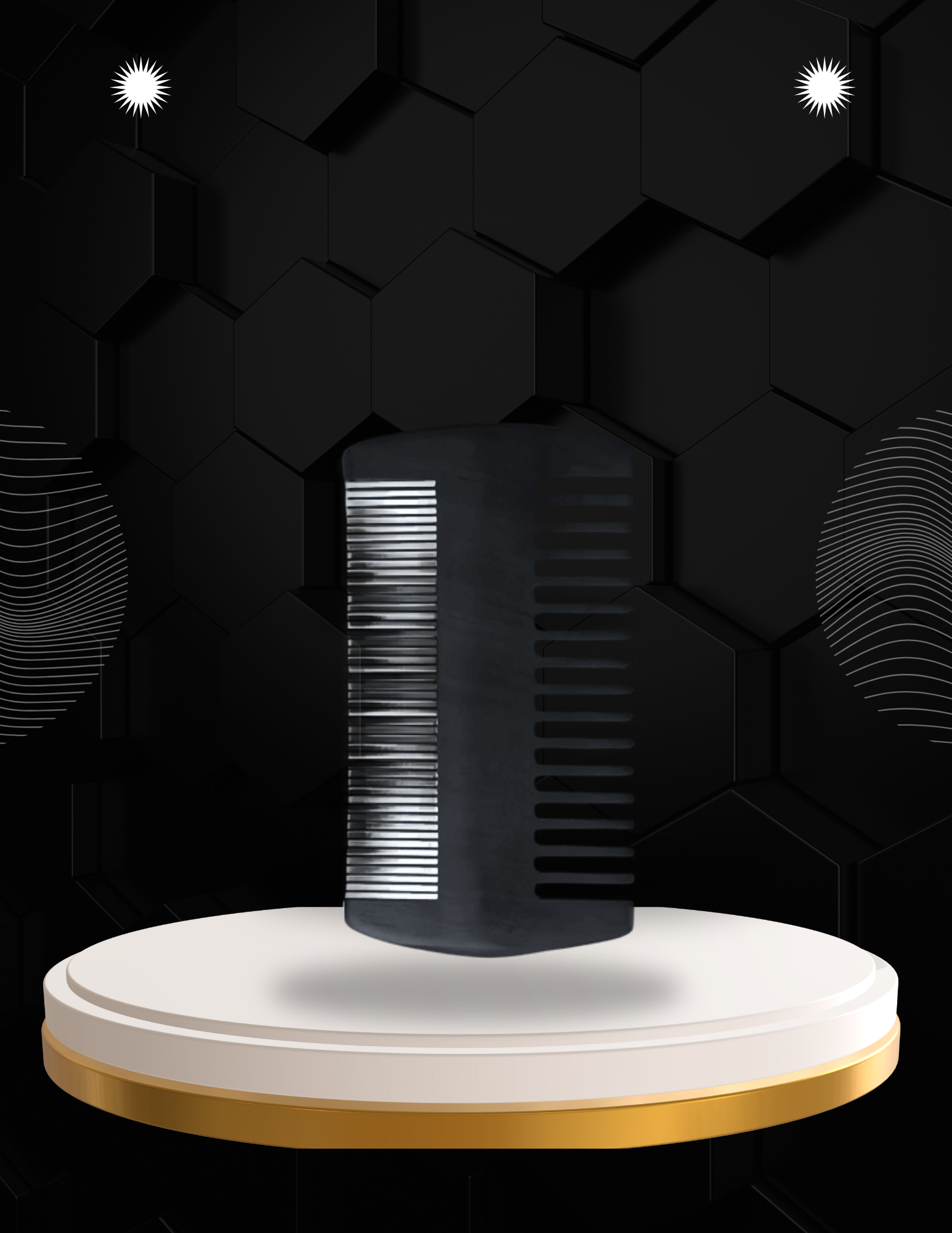 Black Sandalwood Wooden Beard Comb